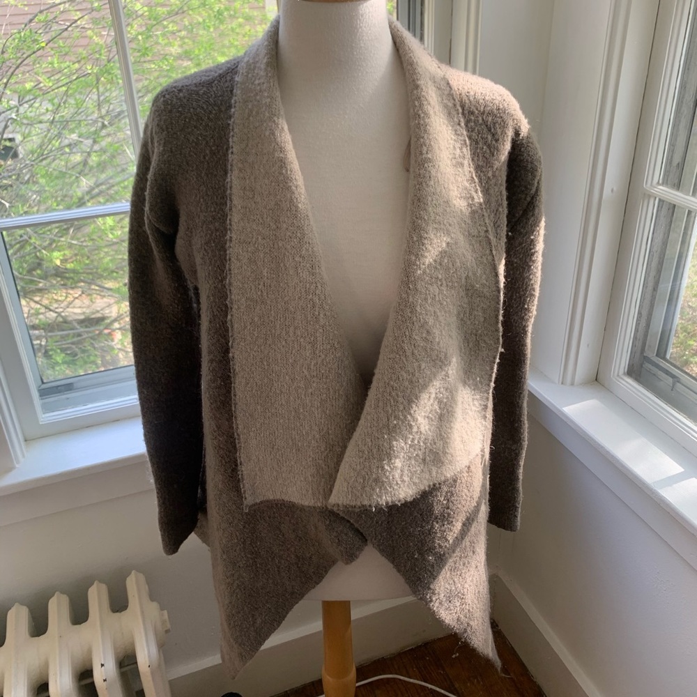 ZARA stretchy two tone open cardigan